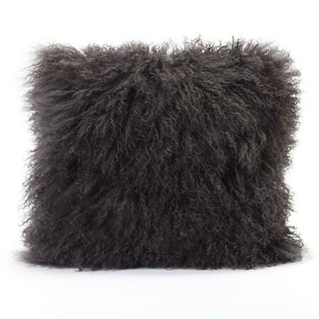 MOES HOME COLLECTION Lamb Synthetic Fur Pillow- Grey XU-1000-29